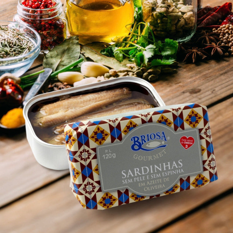 Sardines à l'huile d'olive, sans peau ni arêtes | Briosa Gourmet