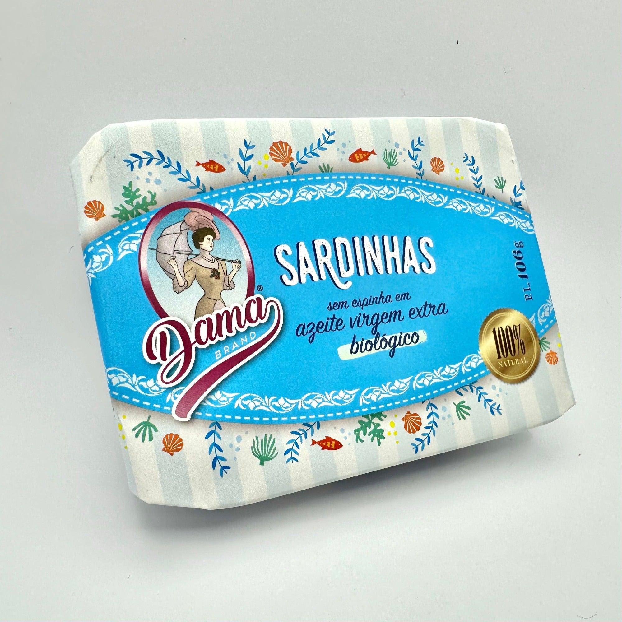 Sardines à l'huile d'olive extra vierge biologique, sans arêtes (BIO) | Dama