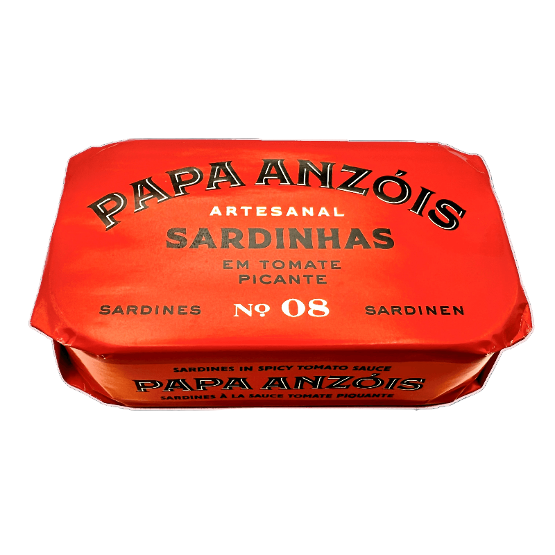 Sardines à la sauce tomate épicée et à l'huile d'olive extra vierge | Papa Anzóis de Sardinele