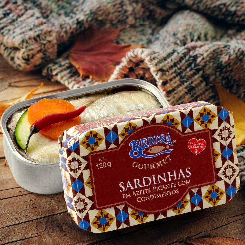 Sardines à l'huile d'olive pimentée | Briosa Gourmet