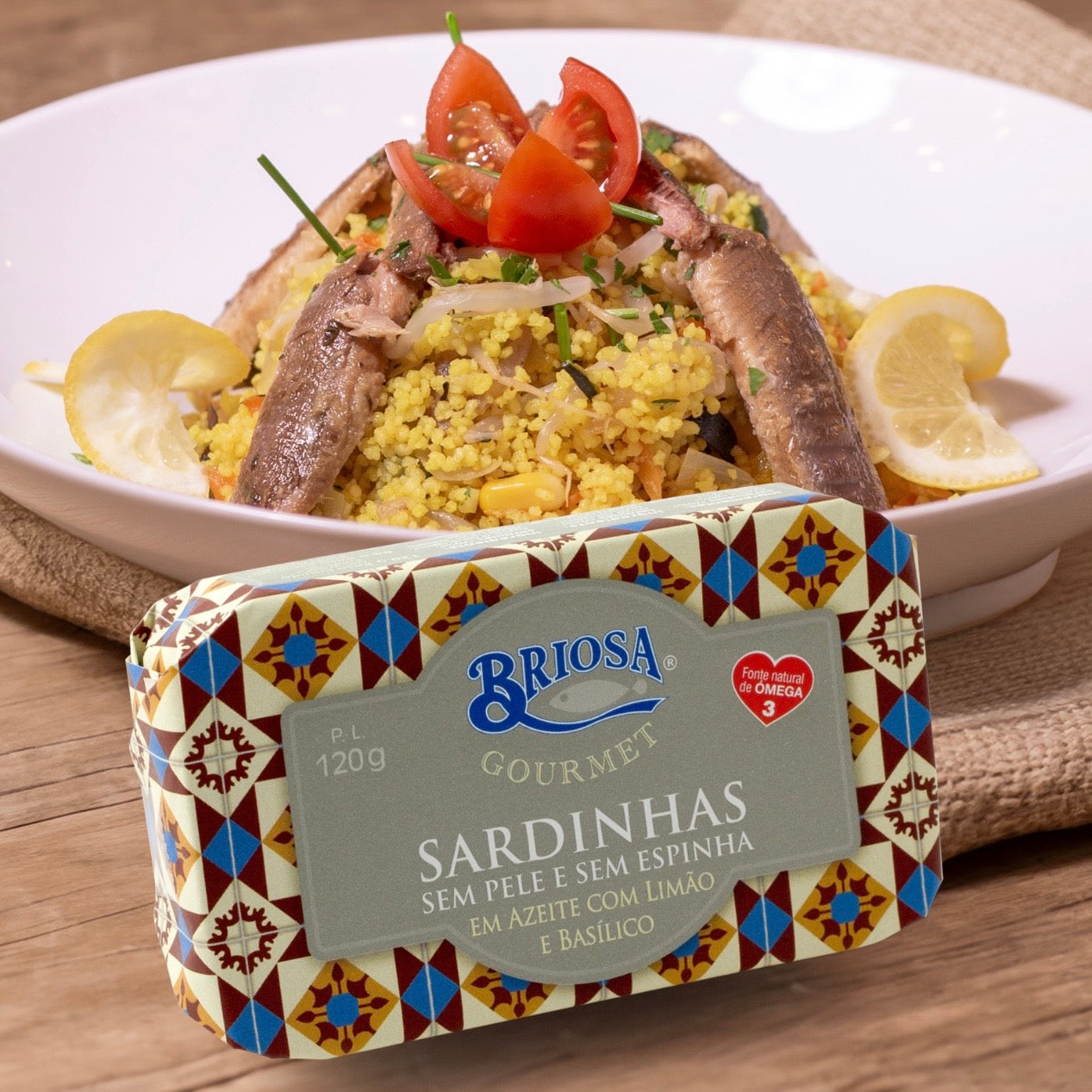 Sardines à l'huile d'olive, citron et basilic, sans peau ni arêtes | Briosa Gourmet