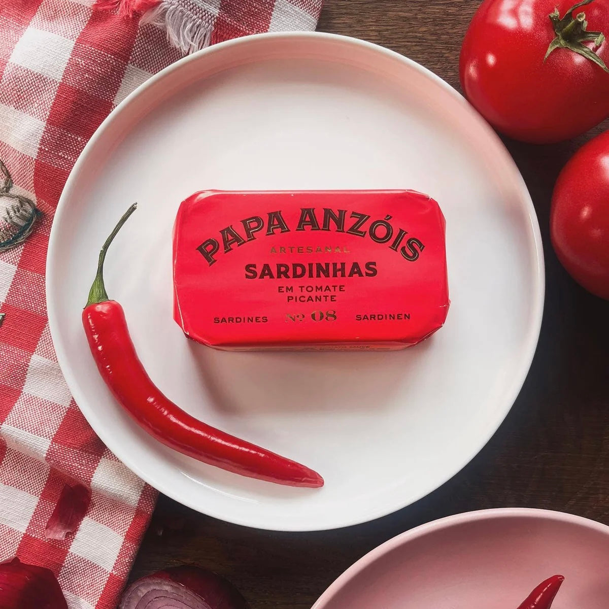 Sardines portugaises à la sauce tomate épicée à l’huile d’olive vierge extra | Papa Anzóis