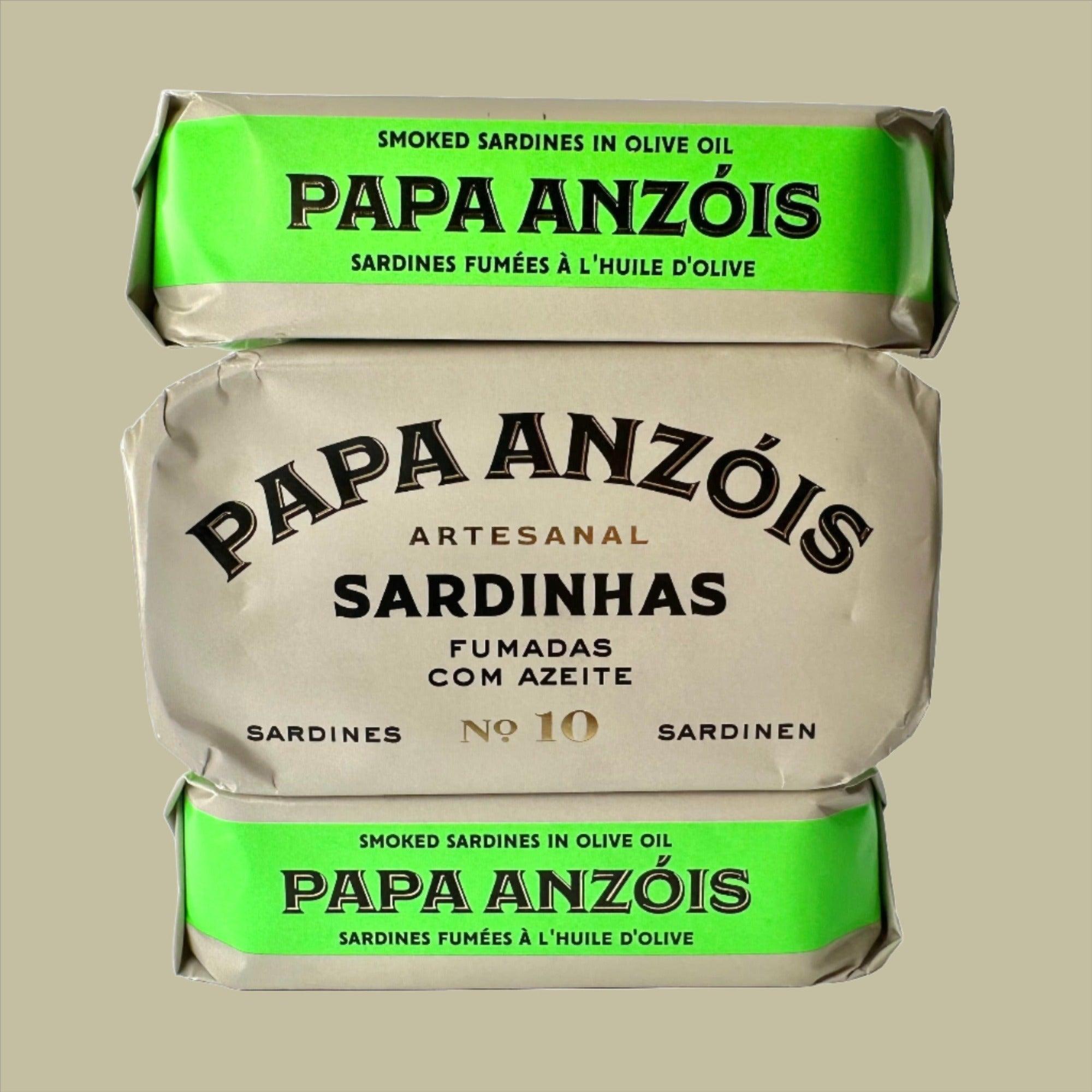 Véritables sardines fumées à l'huile d'olive extra vierge | Papa Anzóis