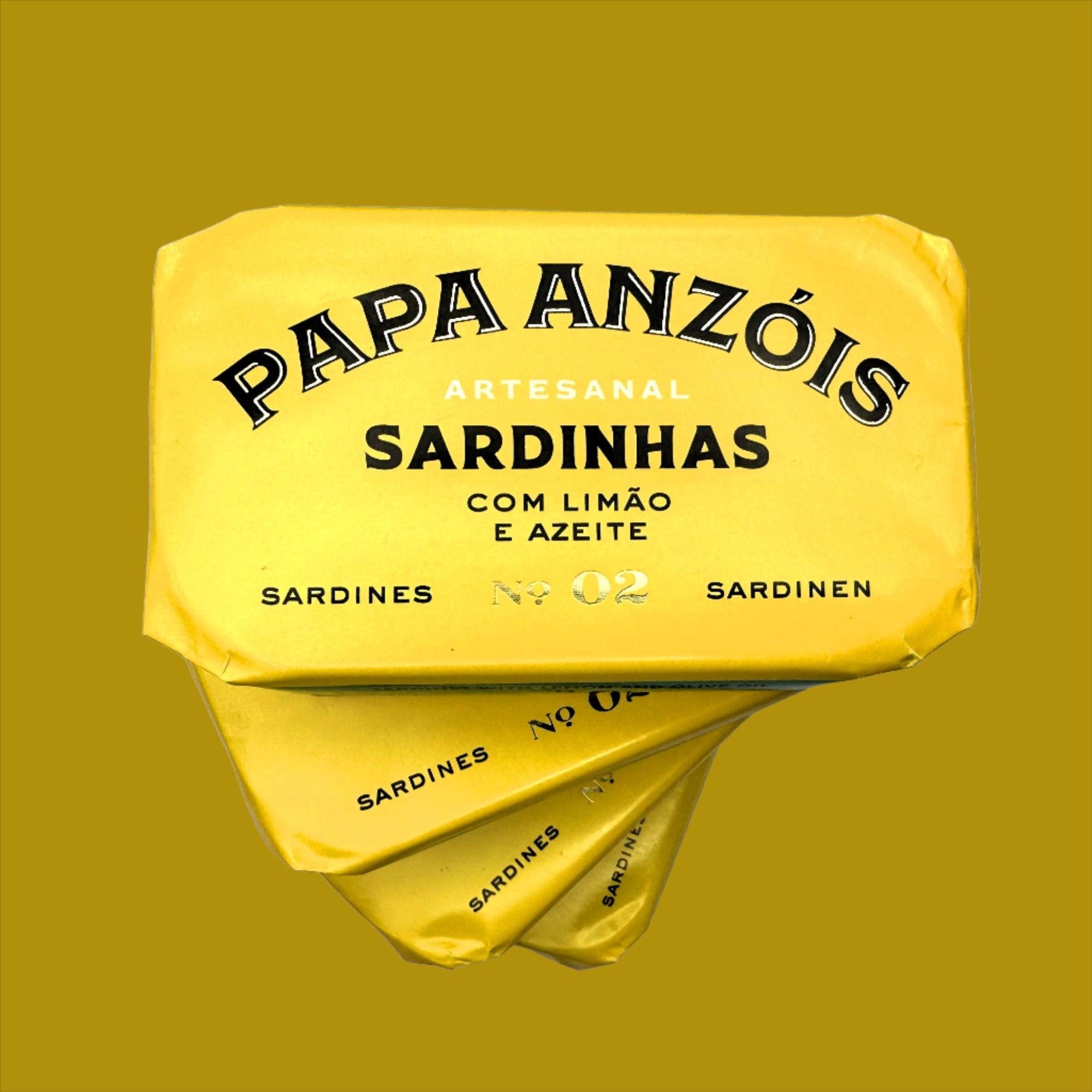 Sardines à l'huile d'olive extra vierge au citron | Papa Anzóis