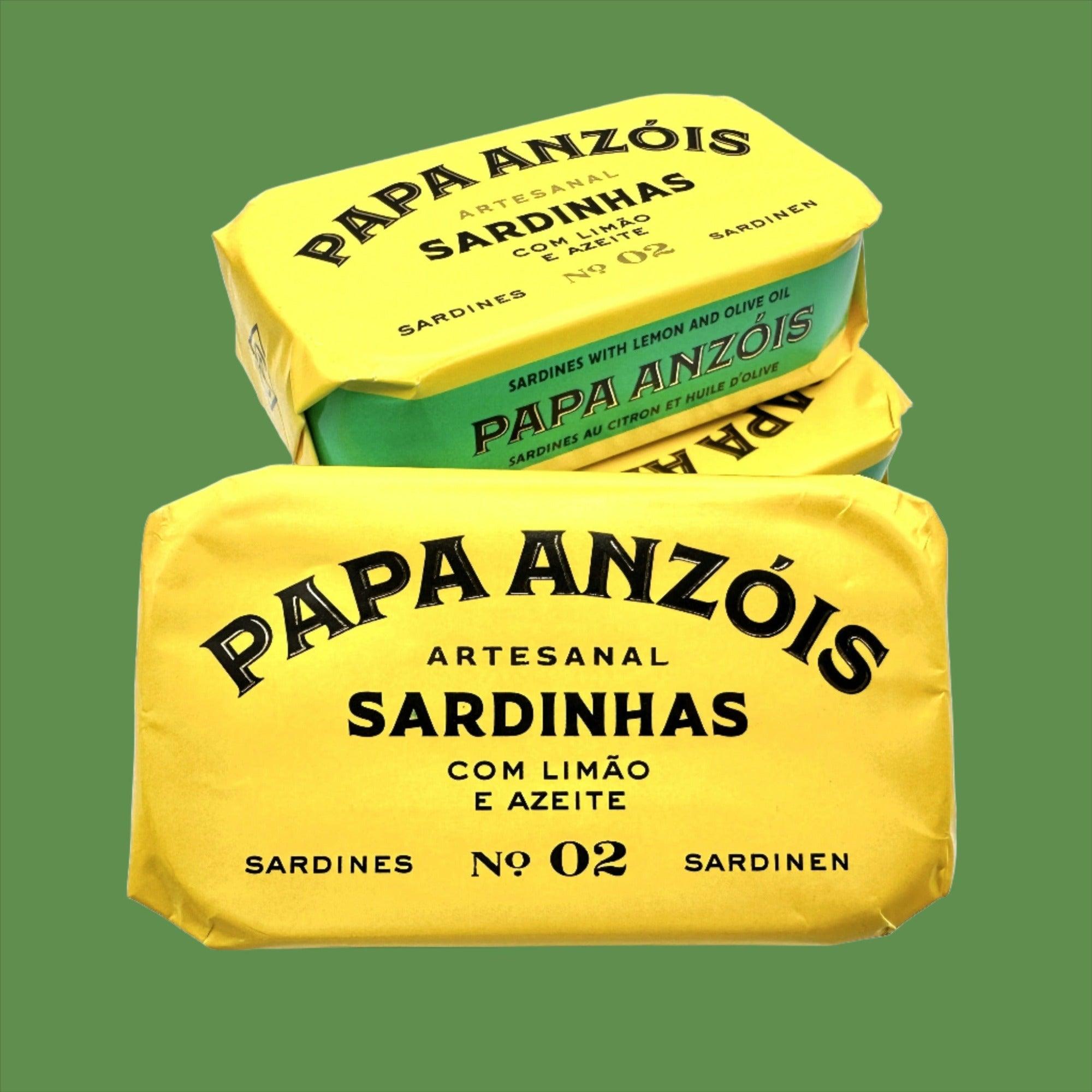 Sardines à l'huile d'olive extra vierge au citron | Papa Anzóis